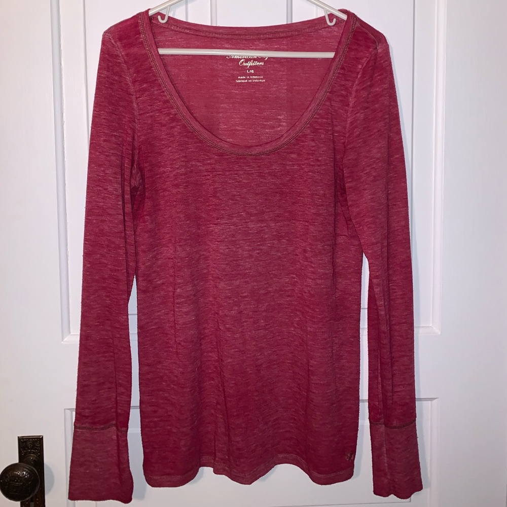 Long Sleeve Raspberry Top